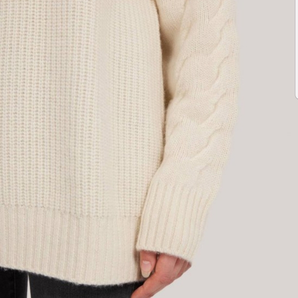 *NWT Oversized Cashmere Turtleneck Sweater (Ivory/Cream) - Gentle Herd - Picture 6 of 10